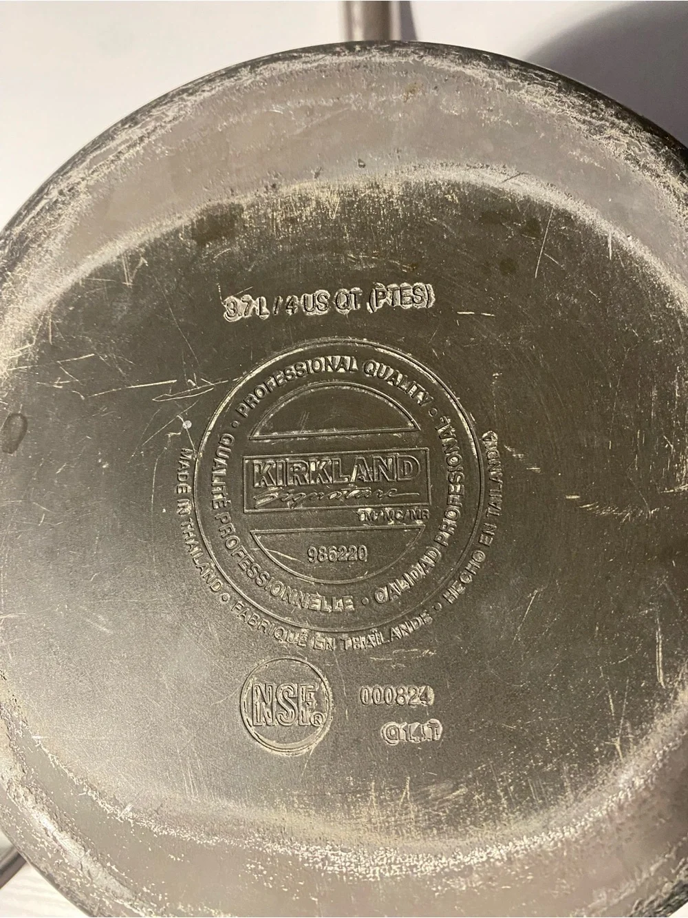 Kirkland Signature Hard Anodized 4 Qt Saucepan Pot with Glass Lid